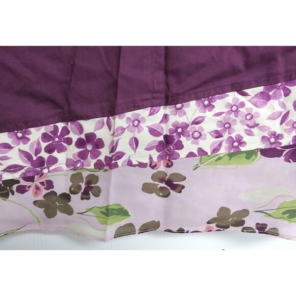 Christopher & Banks Skirt Sz 16 Women Floral Purple Casual Short Cotton Girly - Picture 5 of 6